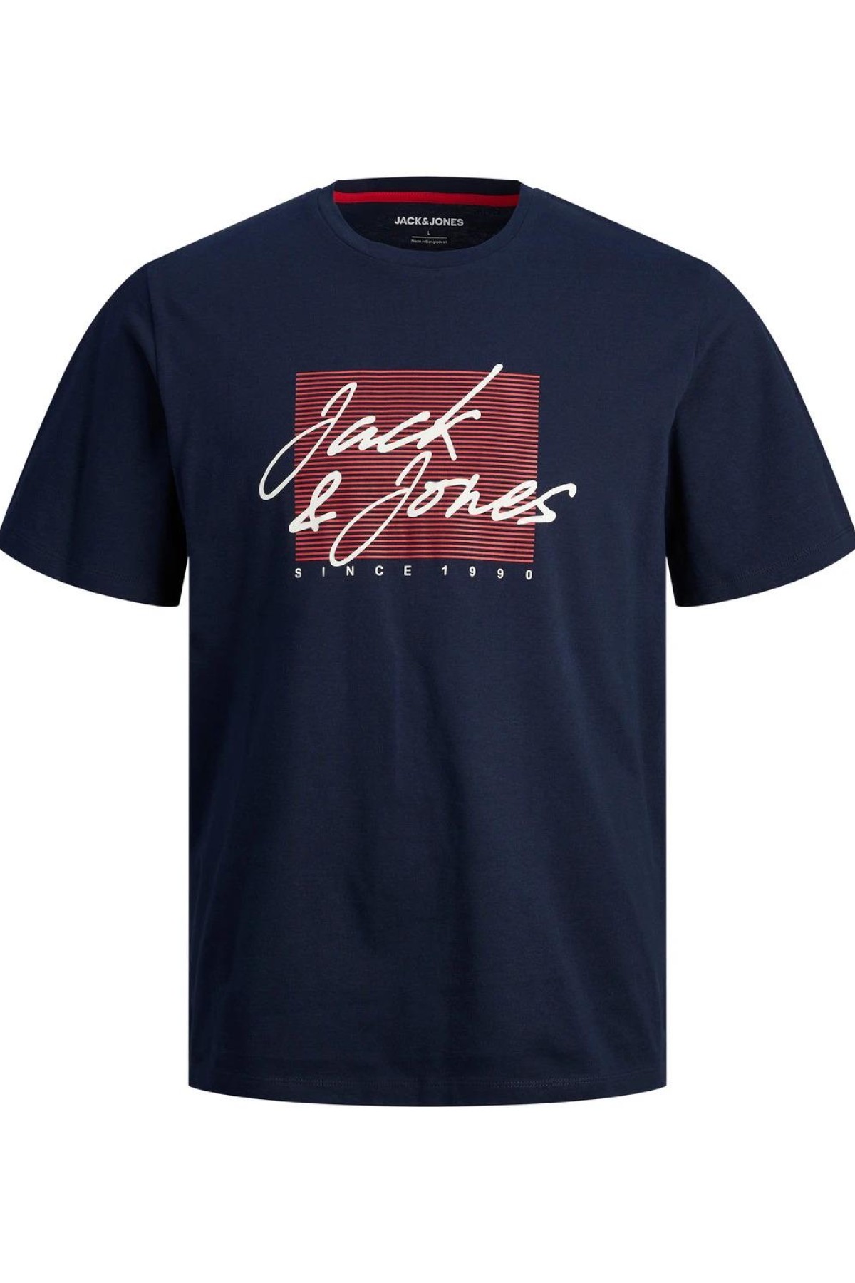 JACK&JONES 12247779 ON CIZGI UZERI YAZILI 0 YAKA KISA KOL TSH JACK&JONES 12247779 ON CIZGI UZERI YAZILI 0 YAKA KISA KOL TSH