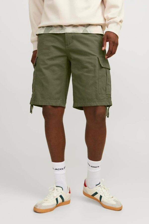 JACK&JONES 12248685 6 CEPLI YANLAR PUSKULLU KARGO SHORT