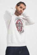 JACK&JONES 12248898 BASKILI KAPUSONLU SARDONLU SWEATSHIRT