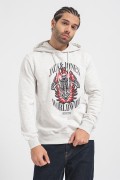 JACK&JONES 12248898 BASKILI KAPUSONLU SARDONLU SWEATSHIRT
