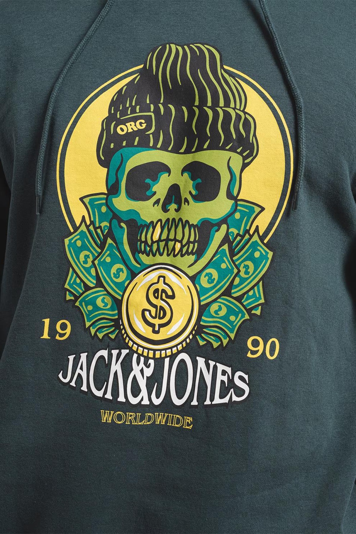 JACK&JONES 12248898 BASKILI KAPUSONLU SARDONLU SWEATSHIRT JACK&JONES 12248898 BASKILI KAPUSONLU SARDONLU SWEATSHIRT
