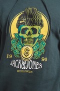 JACK&JONES 12248898 BASKILI KAPUSONLU SARDONLU SWEATSHIRT