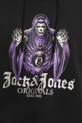 JACK&JONES 12248898 BASKILI KAPUSONLU SARDONLU SWEATSHIRT