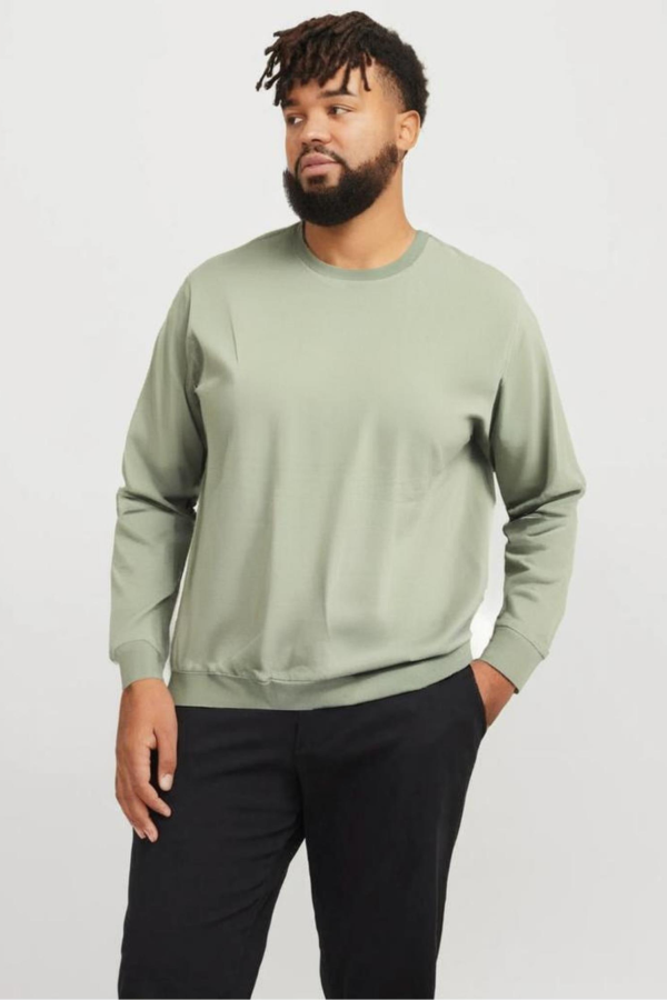 JACK&JONES 12250594 JJEBRADLEY 0 YAKA BATTAL BUYUK BEDEN SWEAT JACK&JONES 12250594 JJEBRADLEY 0 YAKA BATTAL BUYUK BEDEN SWEAT