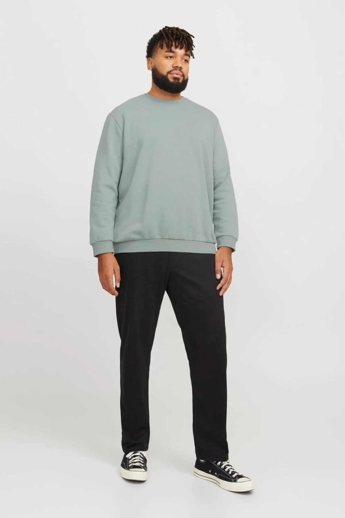 JACK&JONES 12250594 JJEBRADLEY 0 YAKA BATTAL BUYUK BEDEN SWEAT JACK&JONES 12250594 JJEBRADLEY 0 YAKA BATTAL BUYUK BEDEN SWEAT