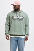 JACK&JONES 12258873 JJELOGO ON YAZILI BUYUK BEDEN ERKEK SWEAT