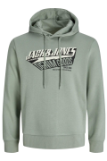 JACK&JONES 12258873 JJELOGO ON YAZILI BUYUK BEDEN ERKEK SWEAT