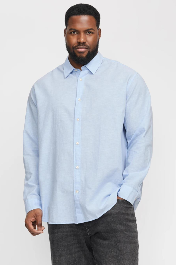 JACK&JONES 12269089 BATTAL BUYUK BEDEN JJEBREEZE LINEN  BLEND ERKEK UZUN KOL GOMLEK JACK&JONES 12269089 BATTAL BUYUK BEDEN JJEBREEZE LINEN  BLEND ERKEK UZUN KOL GOMLEK