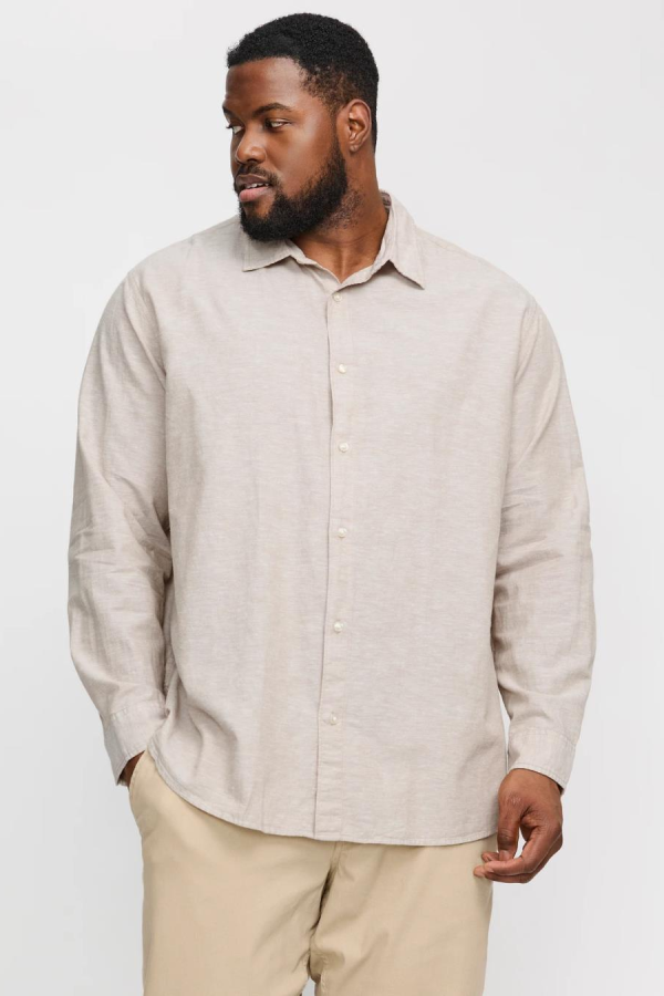 JACK&JONES 12269089 BATTAL BUYUK BEDEN JJEBREEZE LINEN  BLEND ERKEK UZUN KOL GOMLEK JACK&JONES 12269089 BATTAL BUYUK BEDEN JJEBREEZE LINEN  BLEND ERKEK UZUN KOL GOMLEK