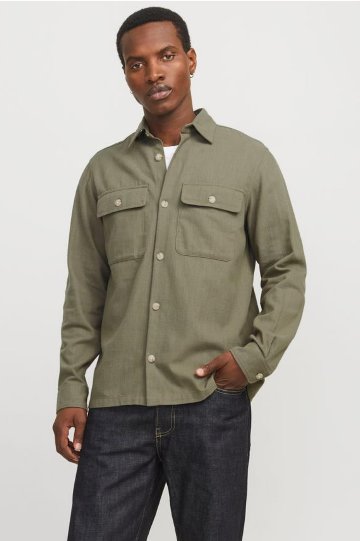 JACK&JONES 12274954 JPRCCRAYMOND SPRING SOLID DENIM OVERSHIRT JACK&JONES 12274954 JPRCCRAYMOND SPRING SOLID DENIM OVERSHIRT