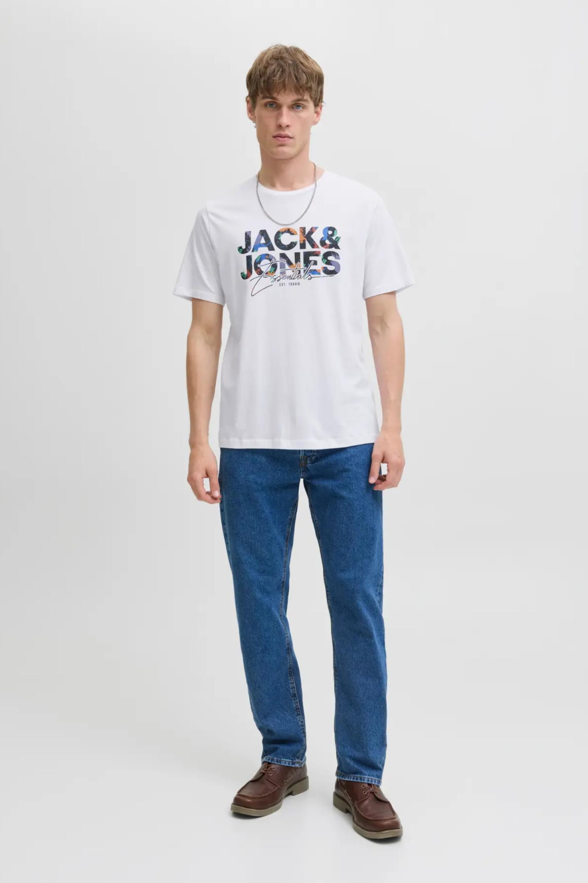 JACK&JONES 12278523 JJGEOLAS TEE 0 YAKA KISA KOL TSH