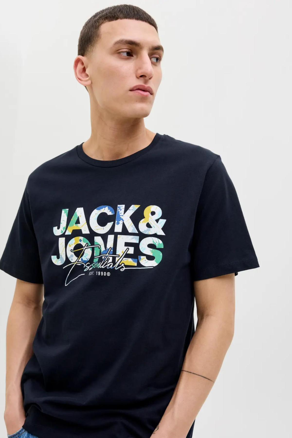 JACK&JONES 12278523 JJGEOLAS TEE 0 YAKA KISA KOL TSH