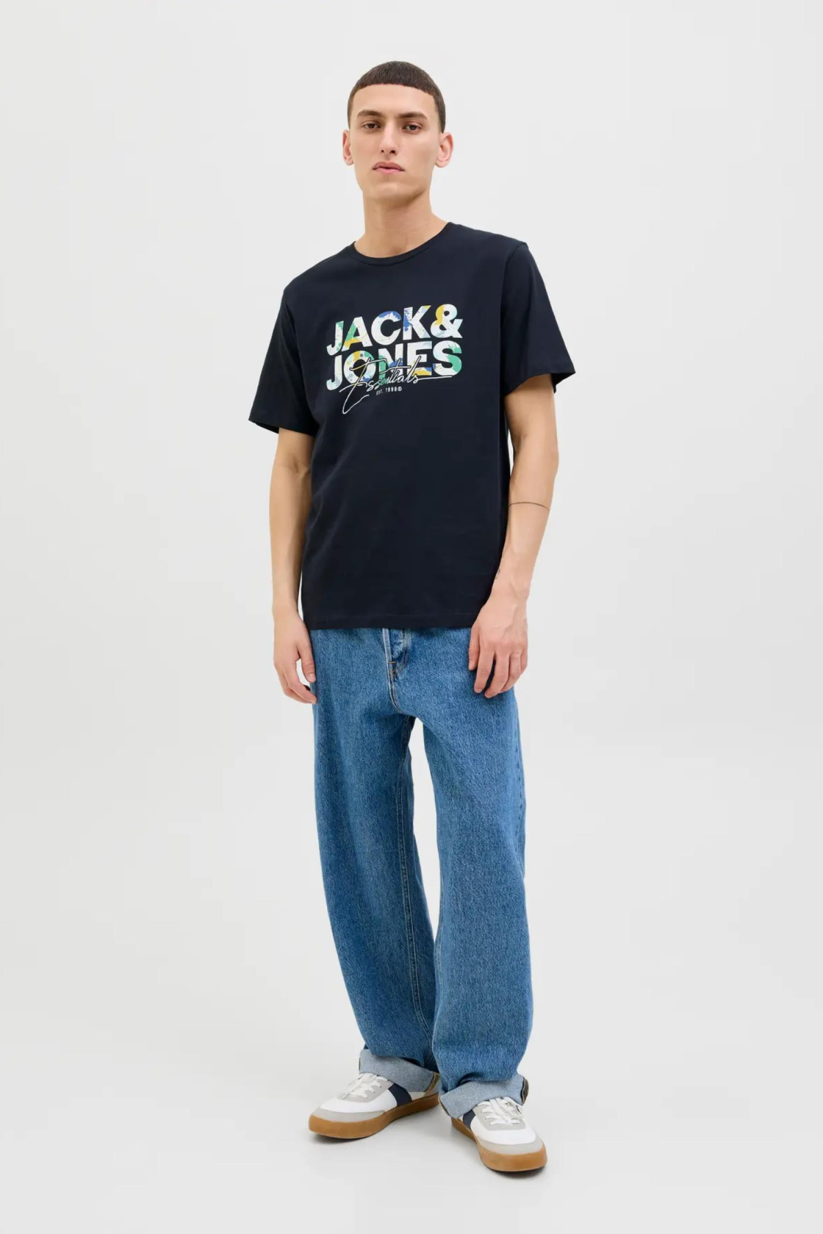 JACK&JONES 12278523 JJGEOLAS TEE 0 YAKA KISA KOL TSH