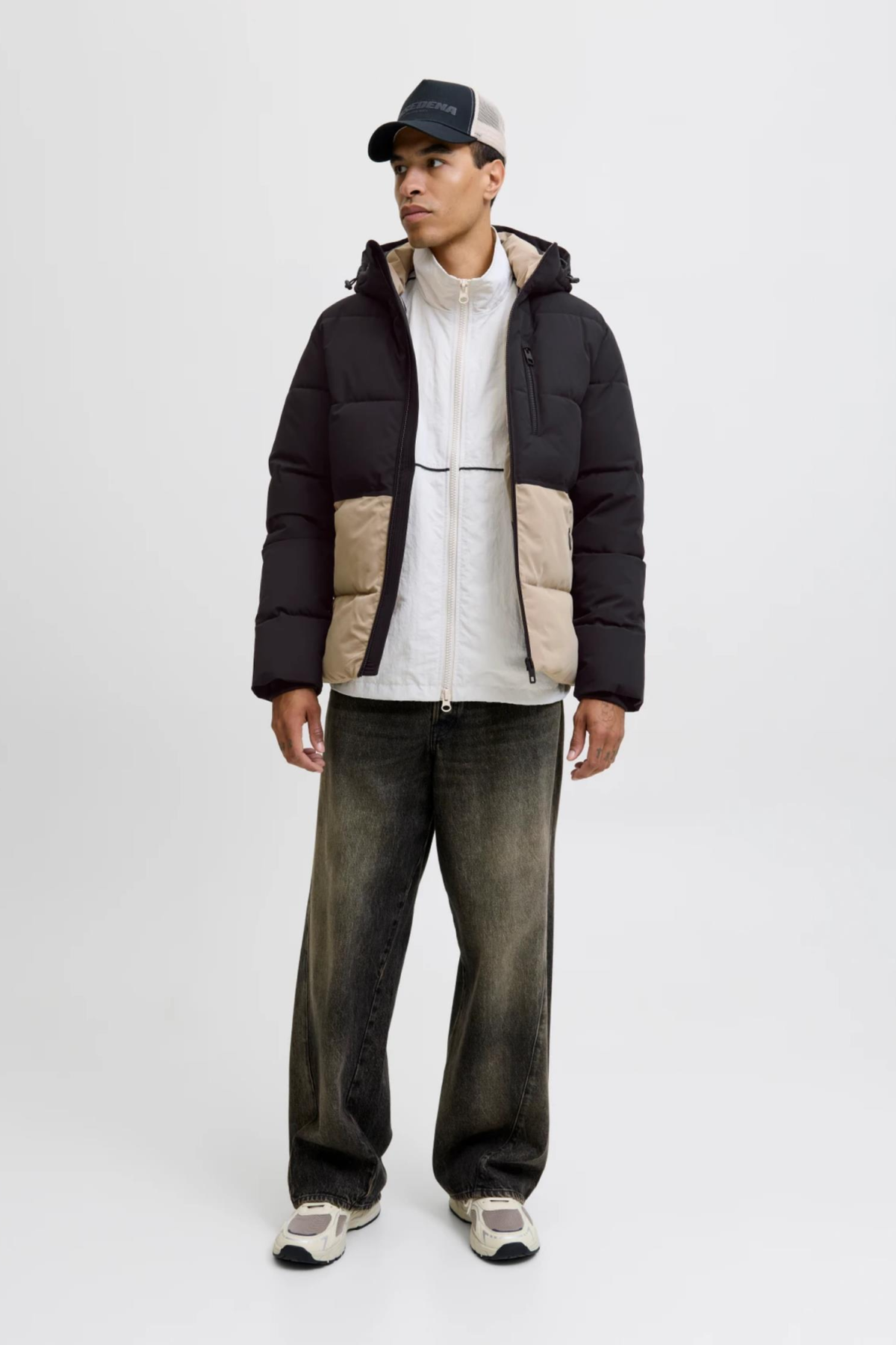 JACK&JONES 12278792 JJEOWEN PUFFER CIKMA KAPUSONLU ICI DOLGULU KALIN MONT