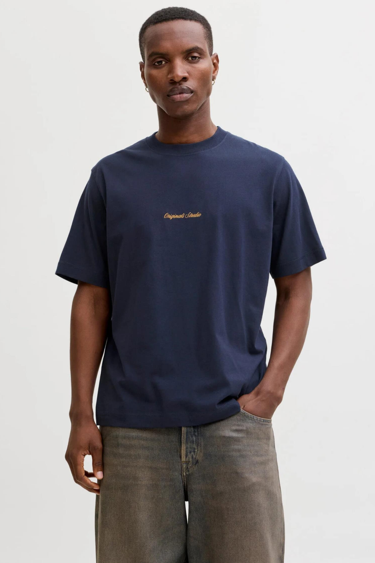 JACK&JONES 12282892 JORNORREBRO EMB O  YAKA KISA KOL TSH