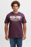 JACK&JONES 12284905 JJELOGO  YAZILI BUYUK BEDEN KISA KOL TSHIRT