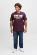 JACK&JONES 12284905 JJELOGO  YAZILI BUYUK BEDEN KISA KOL TSHIRT