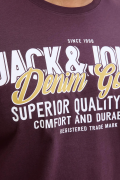 JACK&JONES 12284905 JJELOGO  YAZILI BUYUK BEDEN KISA KOL TSHIRT