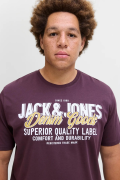 JACK&JONES 12284905 JJELOGO  YAZILI BUYUK BEDEN KISA KOL TSHIRT