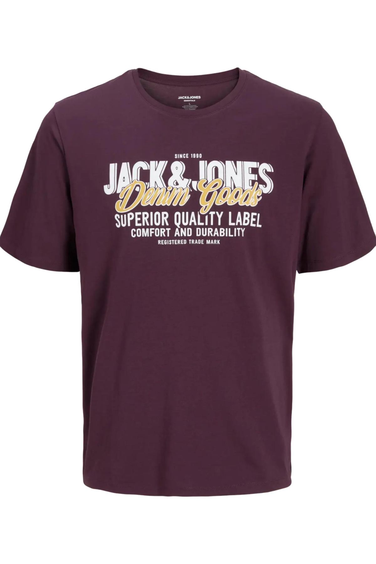 JACK&JONES 12284905 JJELOGO  YAZILI BUYUK BEDEN KISA KOL TSHIRT