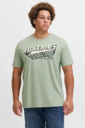 JACK&JONES 12284905 JJELOGO  YAZILI BUYUK BEDEN KISA KOL TSHIRT