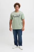 JACK&JONES 12284905 JJELOGO  YAZILI BUYUK BEDEN KISA KOL TSHIRT