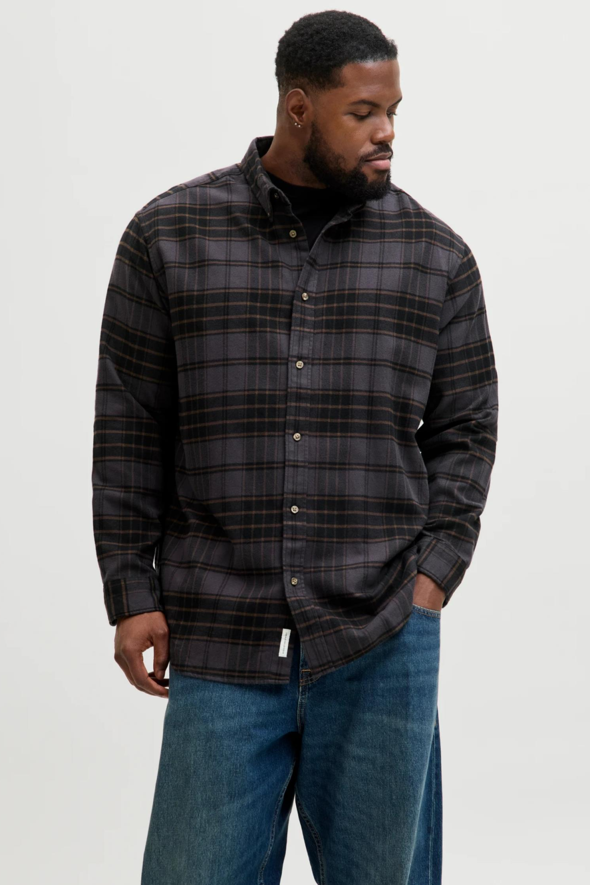 JACK&JONES 12287627 BATTAL BUYUK BEDEN UZUN KOL GOMLEK