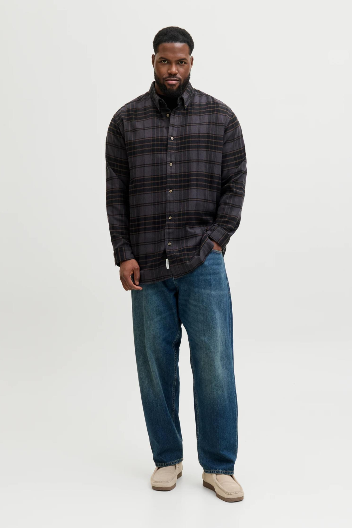 JACK&JONES 12287627 BATTAL BUYUK BEDEN UZUN KOL GOMLEK