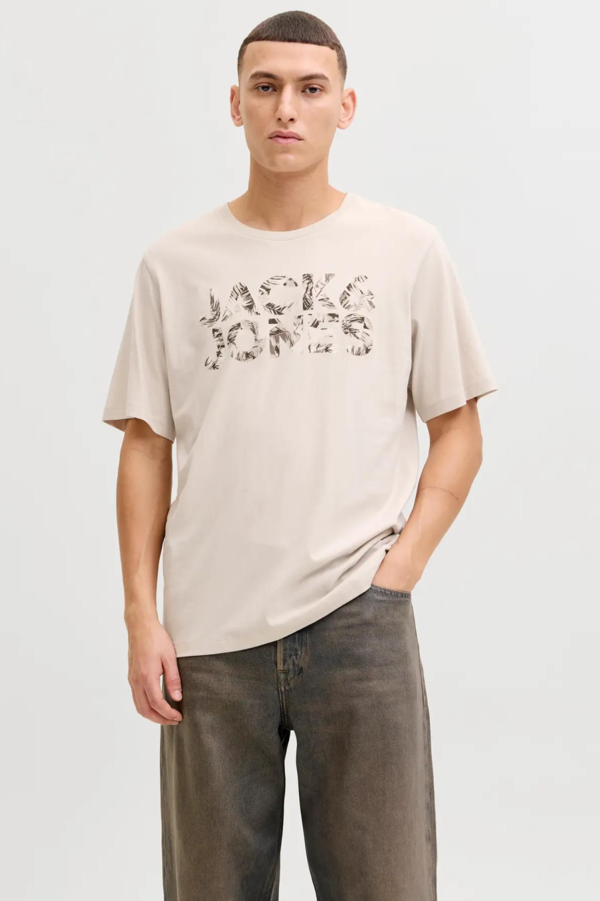 JACK&JONES 12288536 JJEJEFF LOGO TEE 0 YAKA KISA KOL TSH