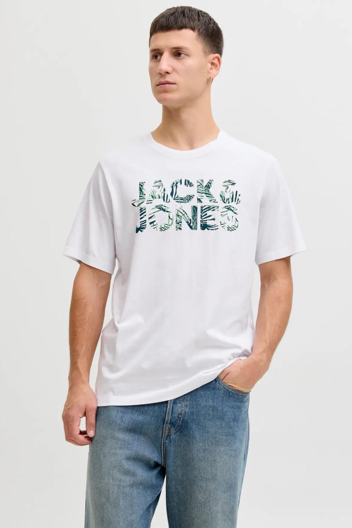 JACK&JONES 12288536 JJEJEFF LOGO TEE 0 YAKA KISA KOL TSH