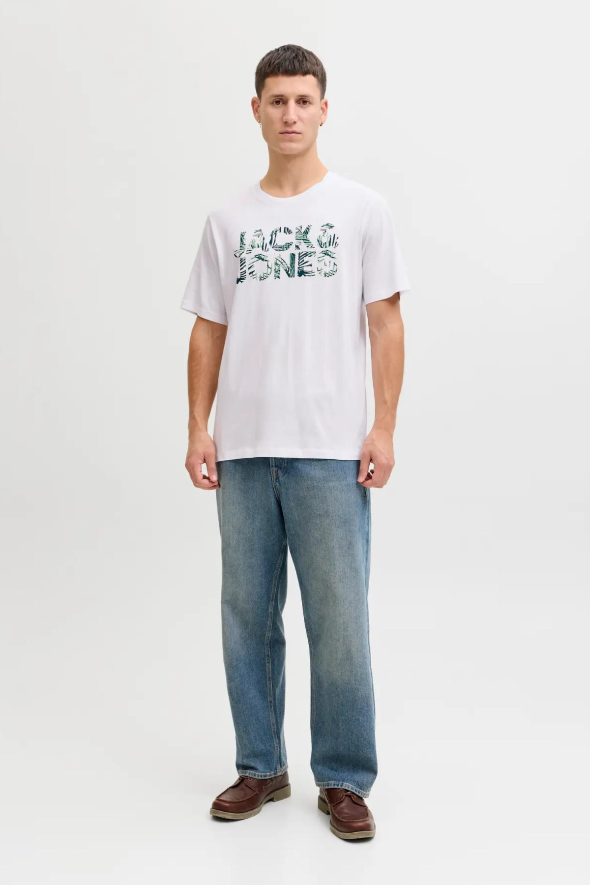 JACK&JONES 12288536 JJEJEFF LOGO TEE 0 YAKA KISA KOL TSH