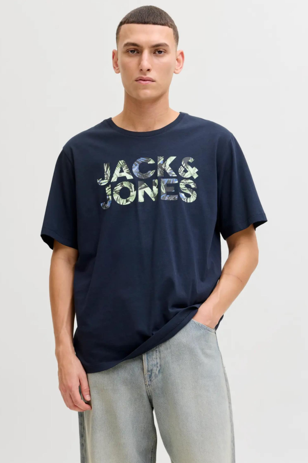 JACK&JONES 12288536 JJEJEFF LOGO TEE 0 YAKA KISA KOL TSH