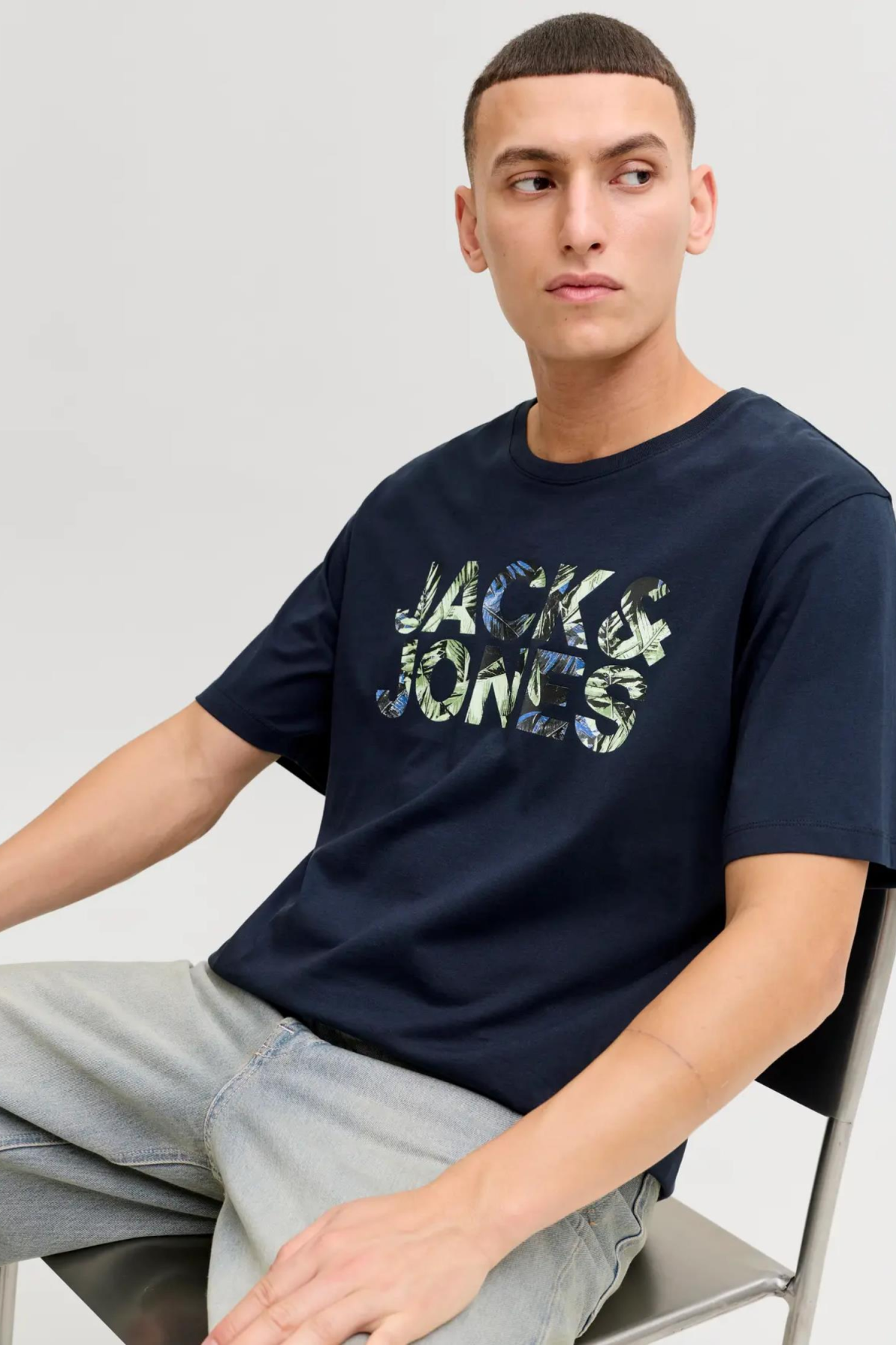 JACK&JONES 12288536 JJEJEFF LOGO TEE 0 YAKA KISA KOL TSH