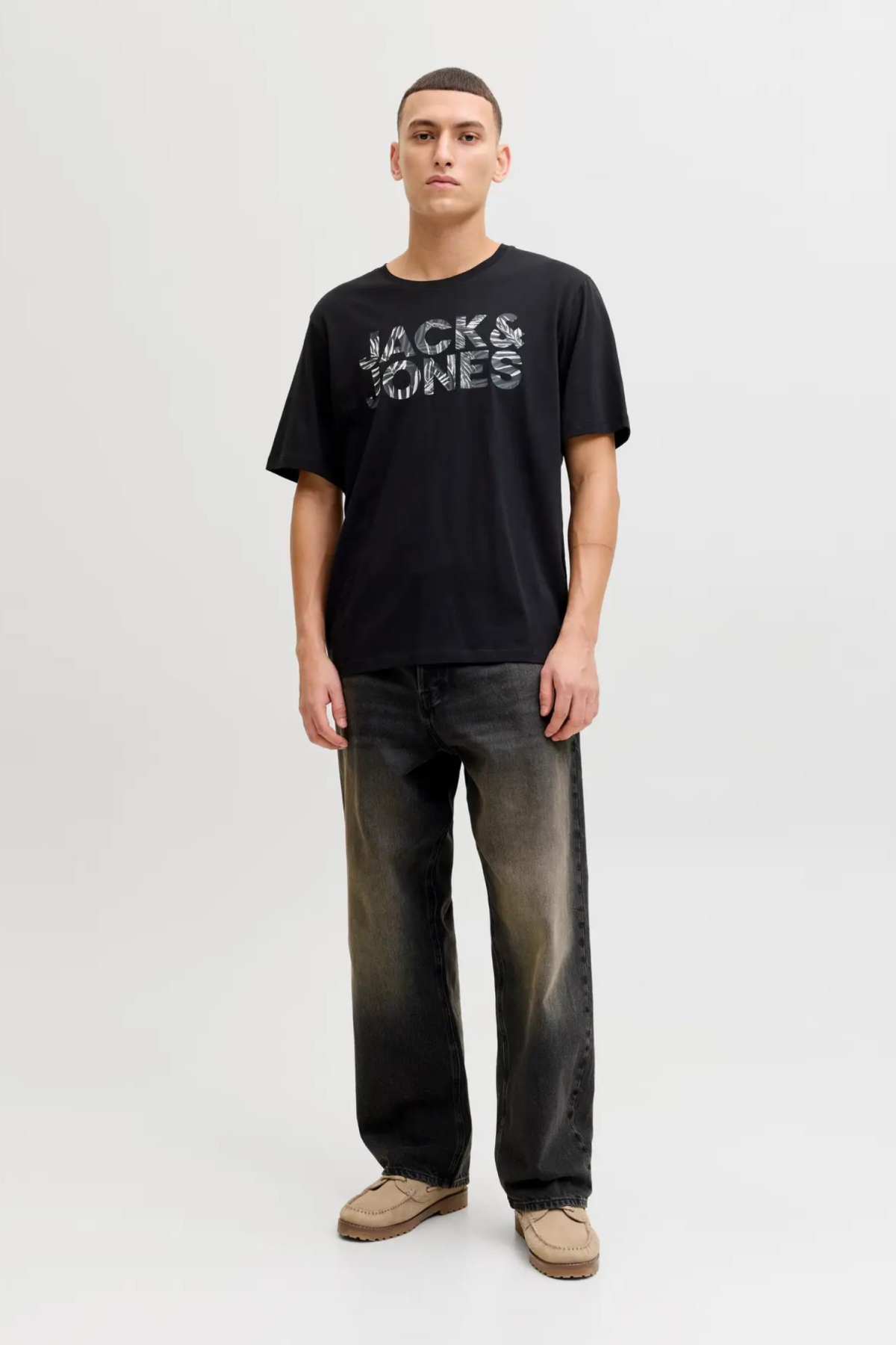 JACK&JONES 12288536 JJEJEFF LOGO TEE 0 YAKA KISA KOL TSH