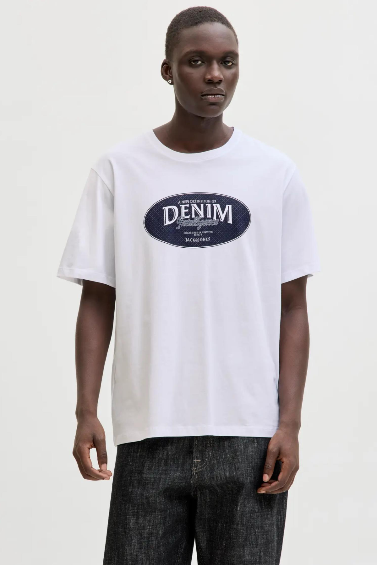 JACK&JONES 12290417 JJEDOVER DENIM TEE 0 YAKA KISA KOL TSH