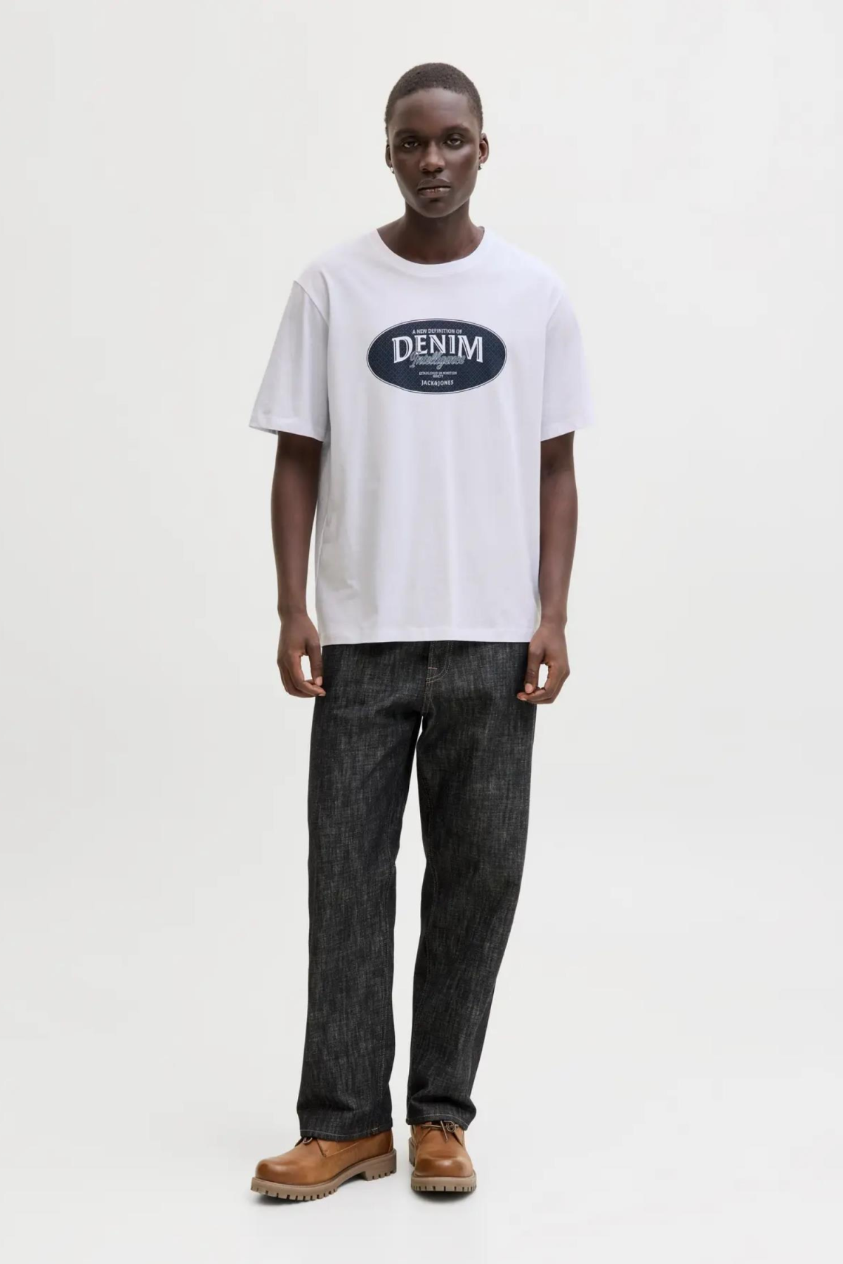 JACK&JONES 12290417 JJEDOVER DENIM TEE 0 YAKA KISA KOL TSH