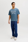 JACK&JONES 12290417 JJEDOVER DENIM TEE 0 YAKA KISA KOL TSH