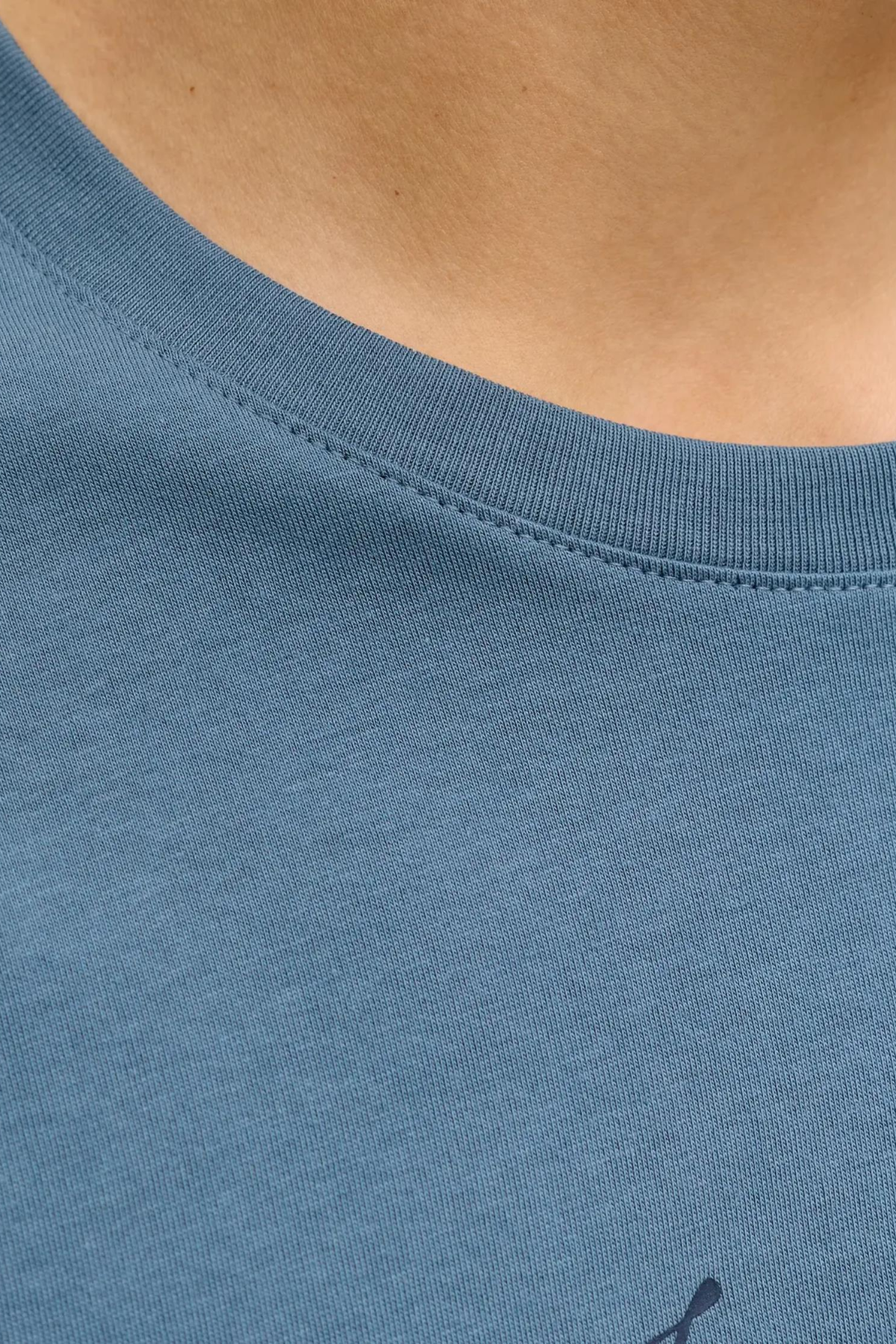 JACK&JONES 12290417 JJEDOVER DENIM TEE 0 YAKA KISA KOL TSH