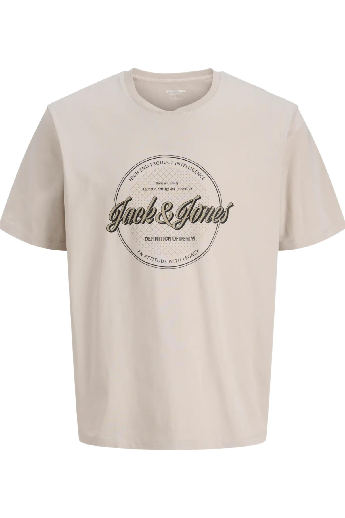 JACK&JONES 12294516 JJEDOVER ON YAZILI BATTAL BUYUK BEDEN KISA KOL TSHIRT