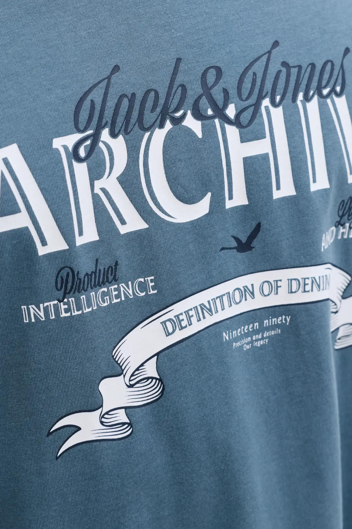 JACK&JONES 12294516 JJEDOVER ON YAZILI BATTAL BUYUK BEDEN KISA KOL TSHIRT