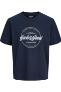 JACK&JONES 12294516 JJEDOVER ON YAZILI BATTAL BUYUK BEDEN KISA KOL TSHIRT