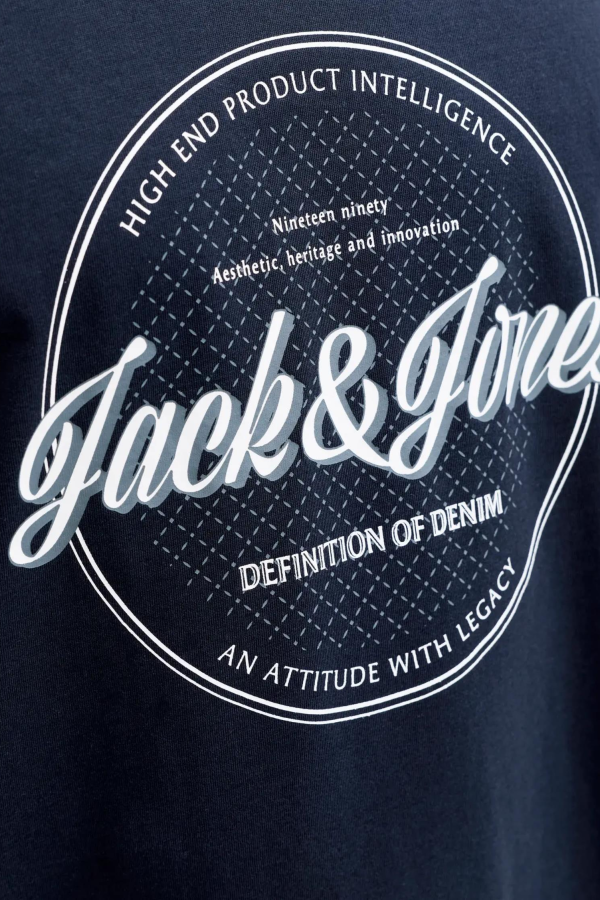 JACK&JONES 12294516 JJEDOVER ON YAZILI BATTAL BUYUK BEDEN KISA KOL TSHIRT