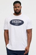JACK&JONES 12294516 JJEDOVER ON YAZILI BATTAL BUYUK BEDEN KISA KOL TSHIRT