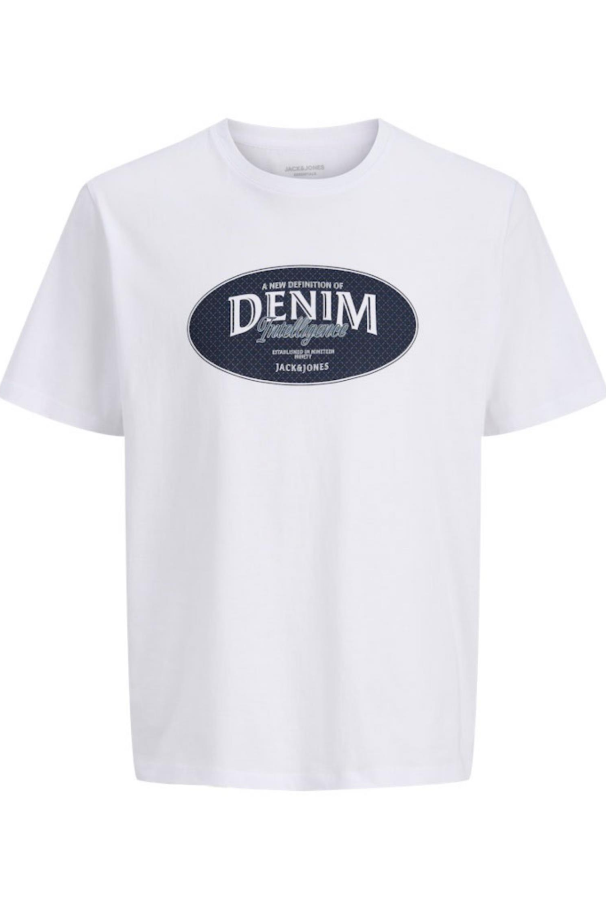 JACK&JONES 12294516 JJEDOVER ON YAZILI BATTAL BUYUK BEDEN KISA KOL TSHIRT