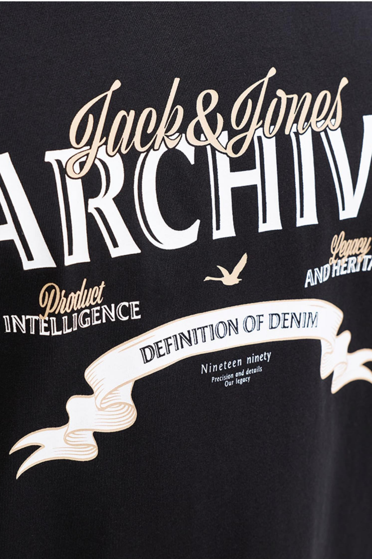 JACK&JONES 12294516 JJEDOVER ON YAZILI BATTAL BUYUK BEDEN KISA KOL TSHIRT