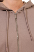 LUMBERJACK 18SN77 BASIC HOODIE FULL ZIP BASKISIZ KAPSONLU ON FERMUARLI CEKET
