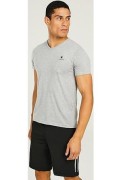 LUMBERJACK 3M CT106 GOGUS ARMA VE YAZILI V YAKA BASIC KISA KOL TSHIRT