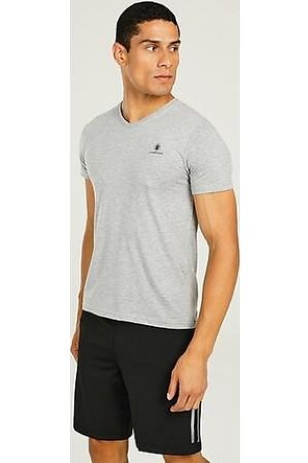 LUMBERJACK 3M CT106 GOGUS ARMA VE YAZILI V YAKA BASIC KISA KOL TSHIRT