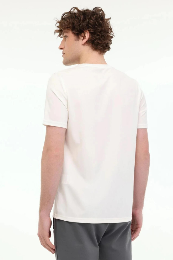 LUMBERJACK CT100 SADE ARMALI %100 POLYESTER BASIC TSHIRT