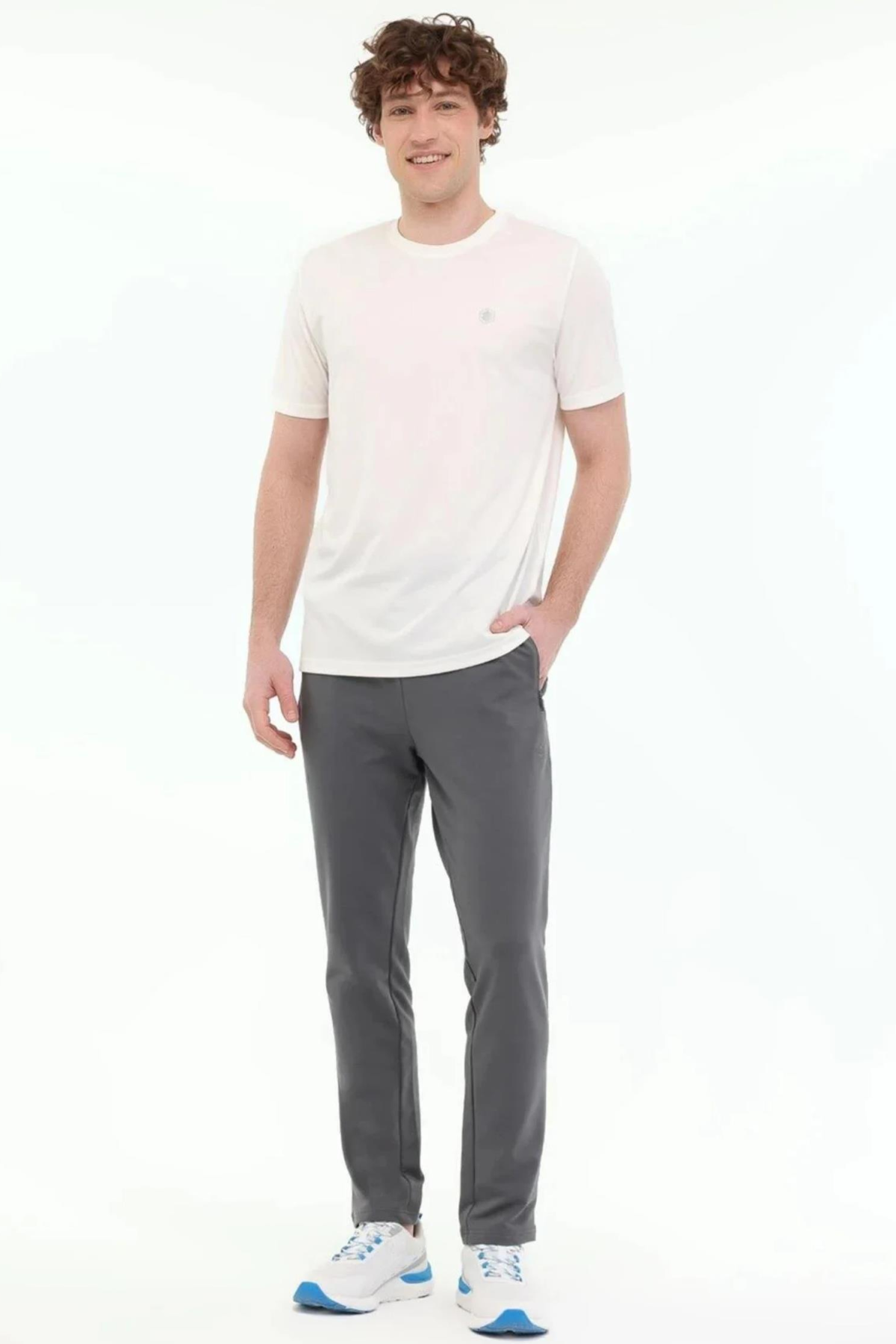 LUMBERJACK CT100 SADE ARMALI %100 POLYESTER BASIC TSHIRT